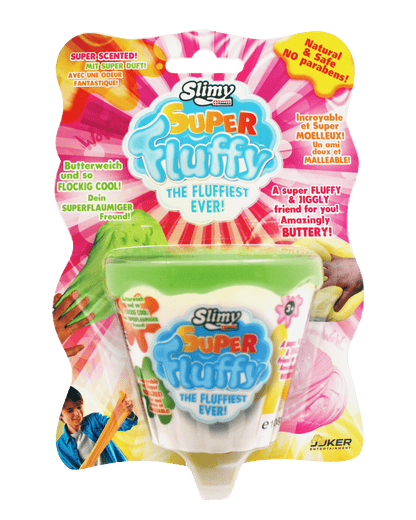 SUPER FLUFFY SLIMY on BLISTERCARD 100 gr. pink, yellow, orange and green - Premium for Kids in Qatar | Toysaro.com