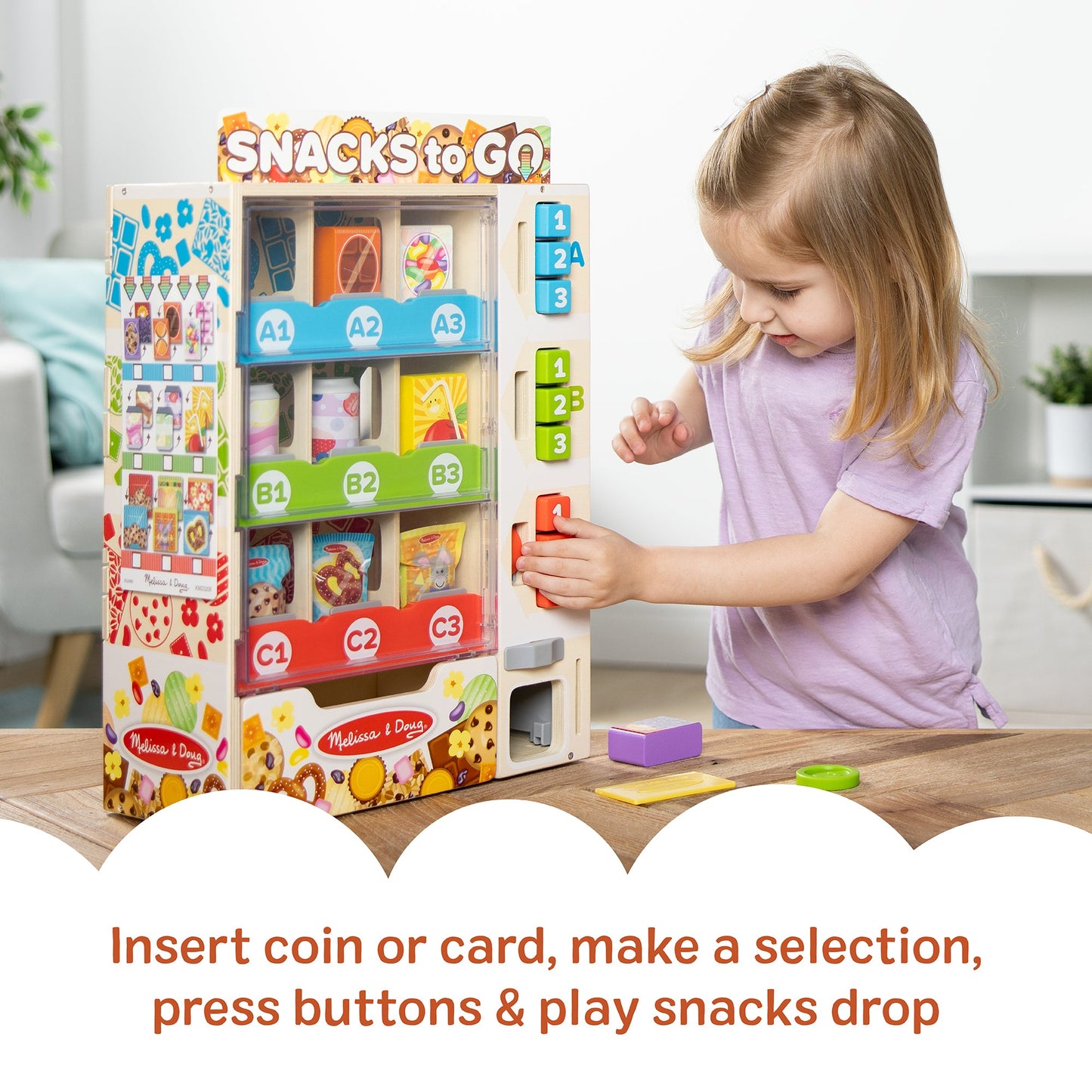 Melissa and Doug Sort, Stock, Select Wooden Vending Machine Play Set - Premium for Kids in Qatar | Toysaro.com
