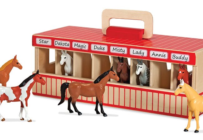 Melissa and Doug Take - Along Show - Horse Stable - Premium for Kids in Qatar | Toysaro.com