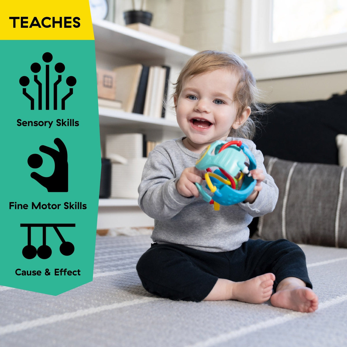 Baby Einstein™ Rattle & Sense™ Sensory Ball - Premium for Kids in Qatar | Toysaro.com