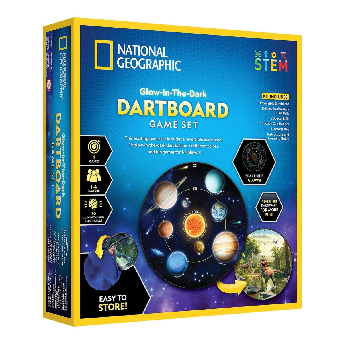 NG GLOW - IN - THE - DARK DARTBOARD GAME SET - Premium for Kids in Qatar | Toysaro.com