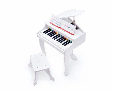 Hape Music Deluxe Grand Piano White 3pcs - Premium for Kids in Qatar | Toysaro.com