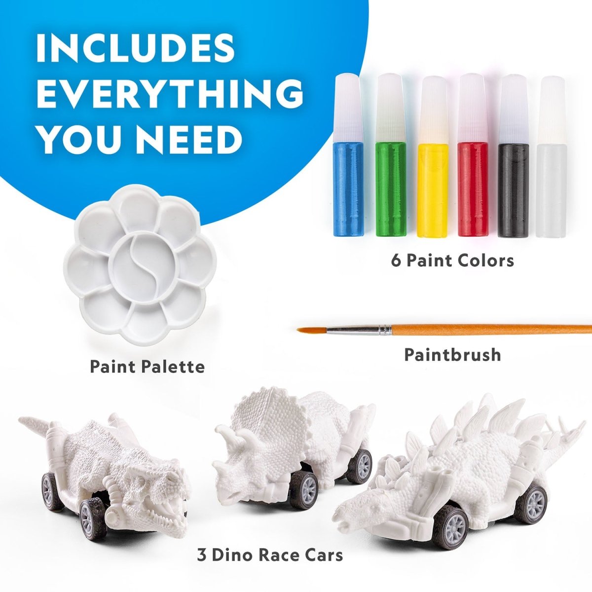 NG PAINT YOUR OWN DINO RACE CARS - Premium for Kids in Qatar | Toysaro.com