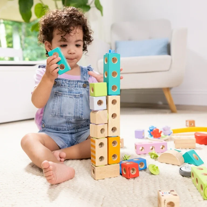 Melissa and Doug Wooden Blockables Town Play Set (73 PCS) - Premium for Kids in Qatar | Toysaro.com