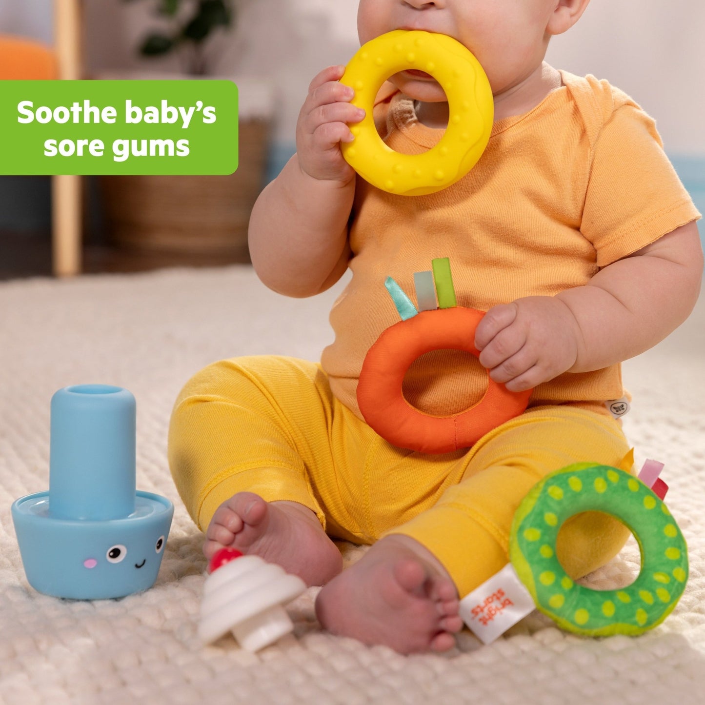 Bright Starts™ Cupcake Tower™ Stacking Toy with Teether - Premium for Kids in Qatar | Toysaro.com