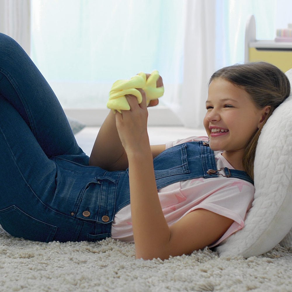 SUPER FLUFFY SLIMY on BLISTERCARD 100 gr. pink, yellow, orange and green - Premium for Kids in Qatar | Toysaro.com