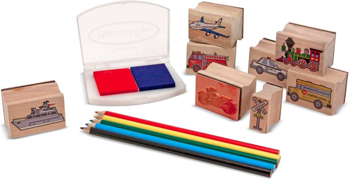 Melissa and Doug Vehicle Stamp Set - Premium for Kids in Qatar | Toysaro.com