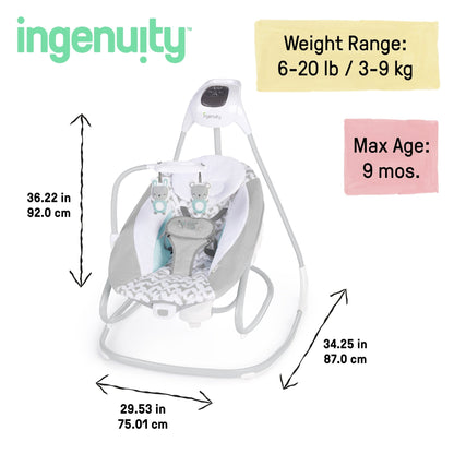 INGENUITY SIMPLECOMFORT SWING & ROCKER: RAYLAN - Premium for Kids in Qatar | Toysaro.com