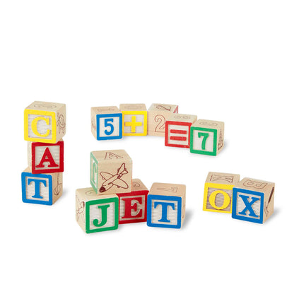 Melissa and Doug Wooden ABC/123 Blocks - Premium for Kids in Qatar | Toysaro.com
