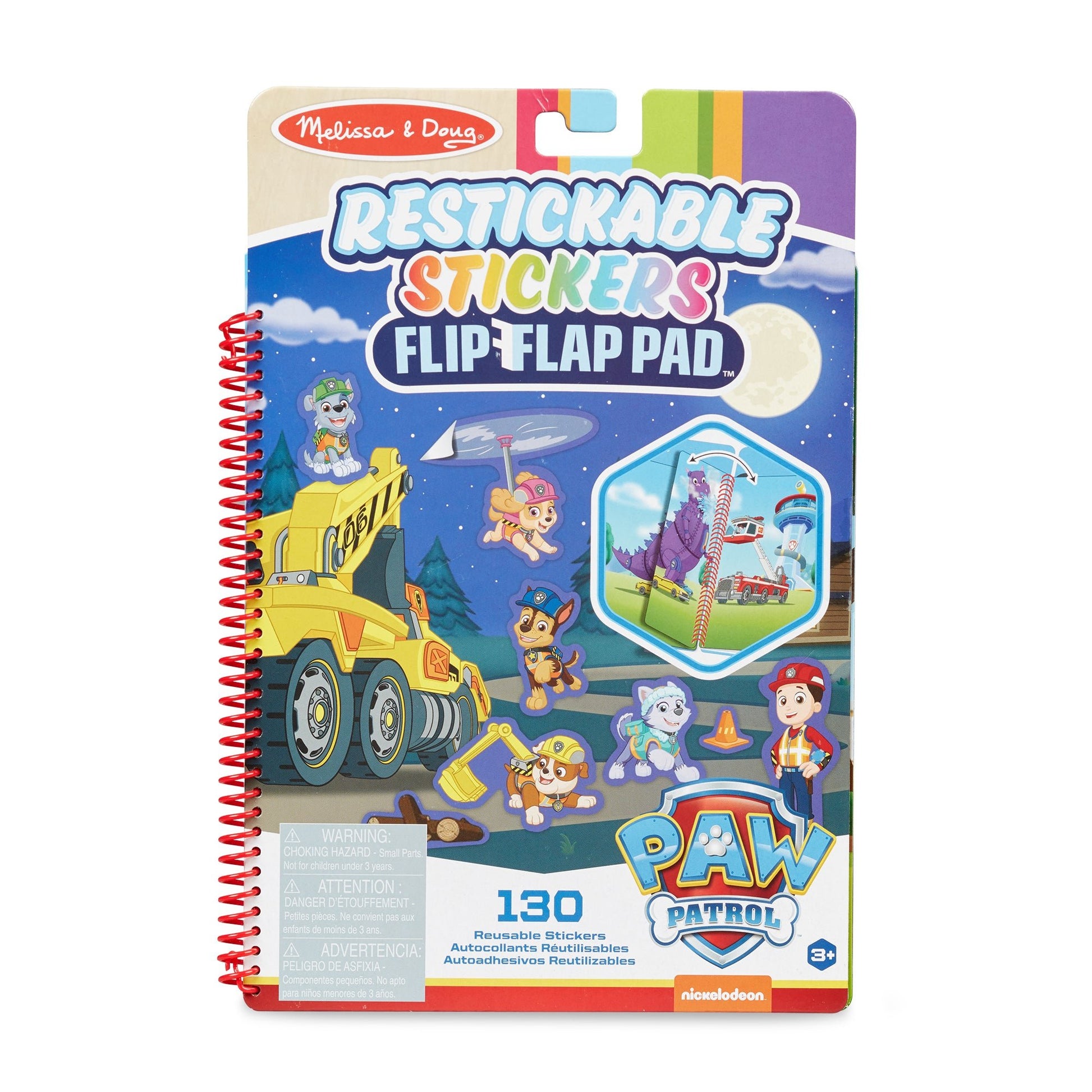 Melissa and Doug Paw Patrol Restickable Stickers Flip - Flap Pad - Ultimate Rescue - Premium for Kids in Qatar | Toysaro.com