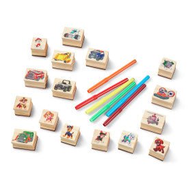 Melissa and Doug Paw Patrol Wooden Stamps Activity Set - Premium for Kids in Qatar | Toysaro.com