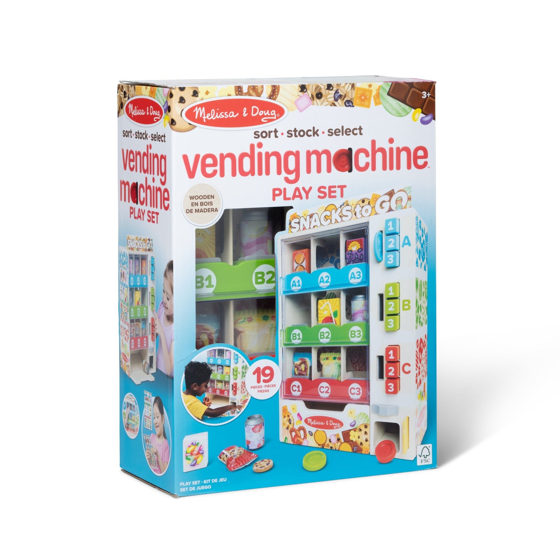 Melissa and Doug Sort, Stock, Select Wooden Vending Machine Play Set - Premium for Kids in Qatar | Toysaro.com