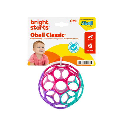 Bright Starts™Oball Classic™ Easy - Grasp Toy - Pink/Purple - Premium for Kids in Qatar | Toysaro.com