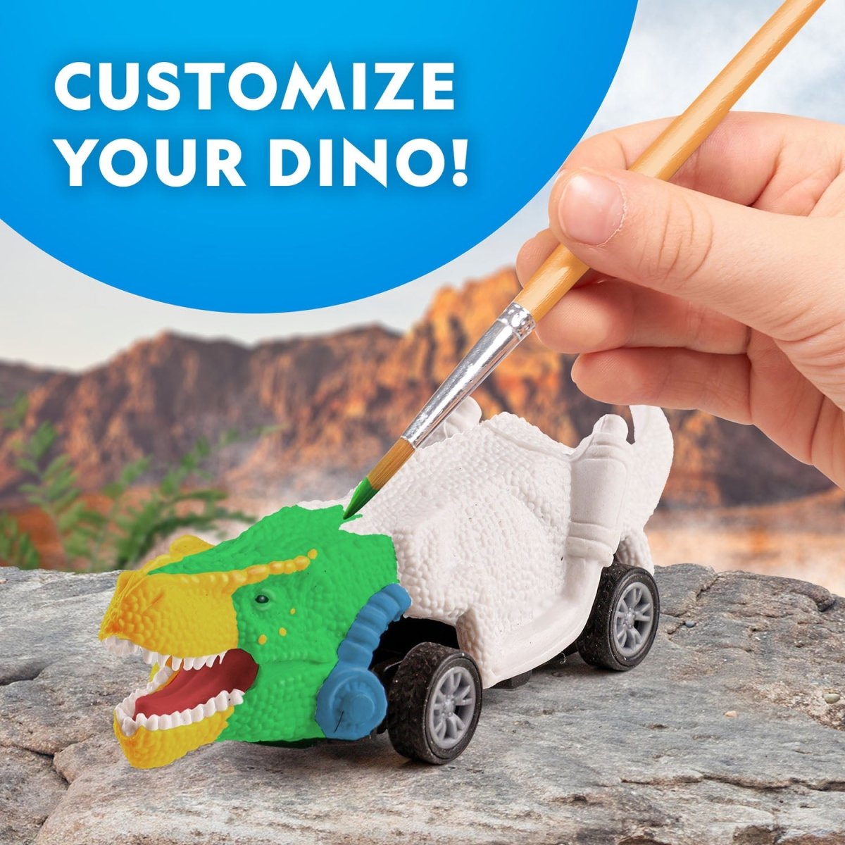 NG PAINT YOUR OWN DINO RACE CARS - Premium for Kids in Qatar | Toysaro.com