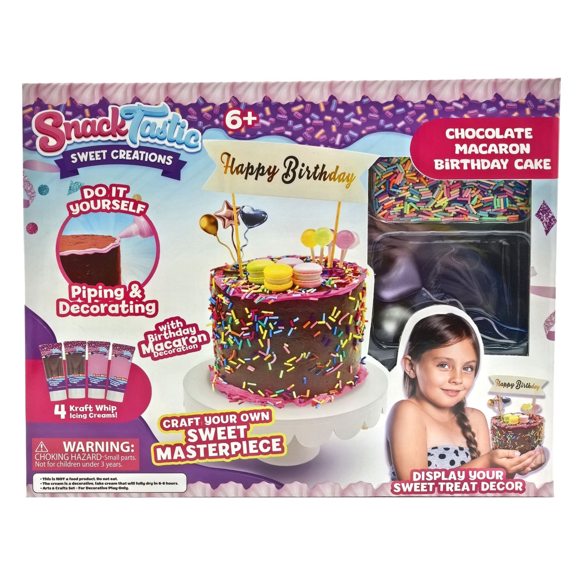 SNACK TASTIC - CHOCOLATE MACARON BIRTHDAY CAKE - Premium for Kids in Qatar | Toysaro.com