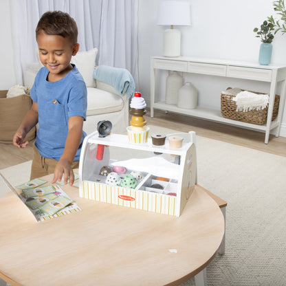 Melissa and Doug Scoop & Serve Ice Cream Counter - Premium for Kids in Qatar | Toysaro.com