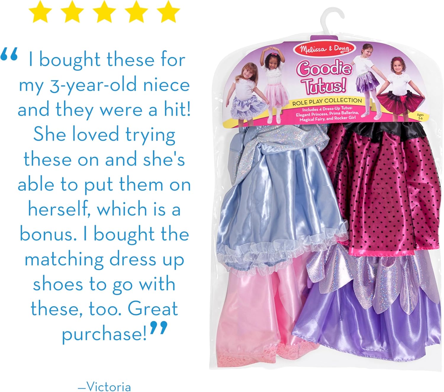 Melissa and Doug Goodie Tutus! Dress - Up Set - Premium for Kids in Qatar | Toysaro.com