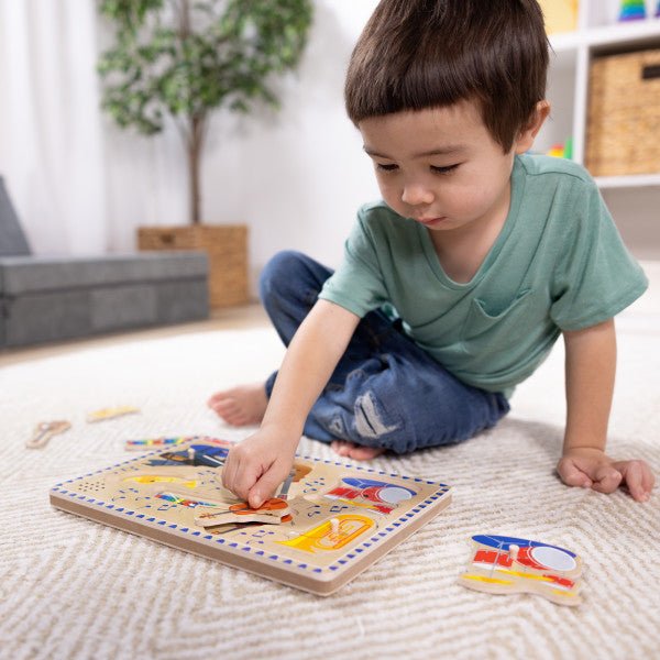 Melissa and Doug Musical Instruments Sound Puzzle - Premium for Kids in Qatar | Toysaro.com
