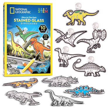 NG GID STAINED GLASS DINOSAURS - Premium for Kids in Qatar | Toysaro.com