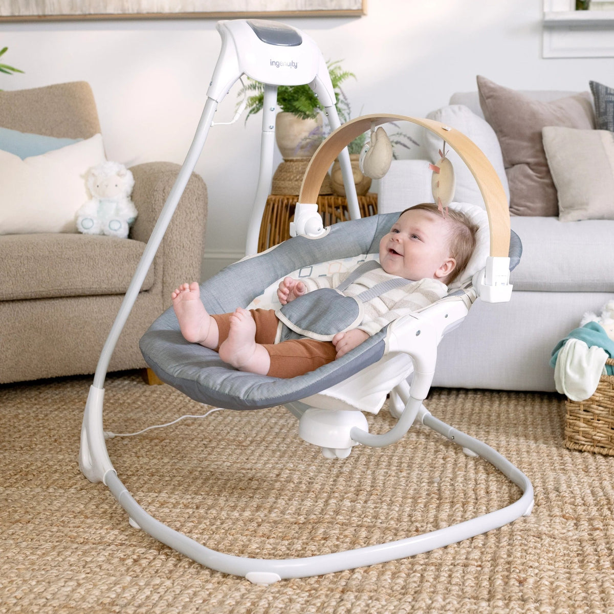 Ingenuity™SimpleComfort™ Compact Soothing Swing - Parker™ - Premium for Kids in Qatar | Toysaro.com