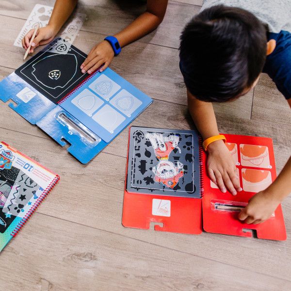 Melissa and Doug Paw Patrol Scratch Art Pad - Marshall - Premium for Kids in Qatar | Toysaro.com