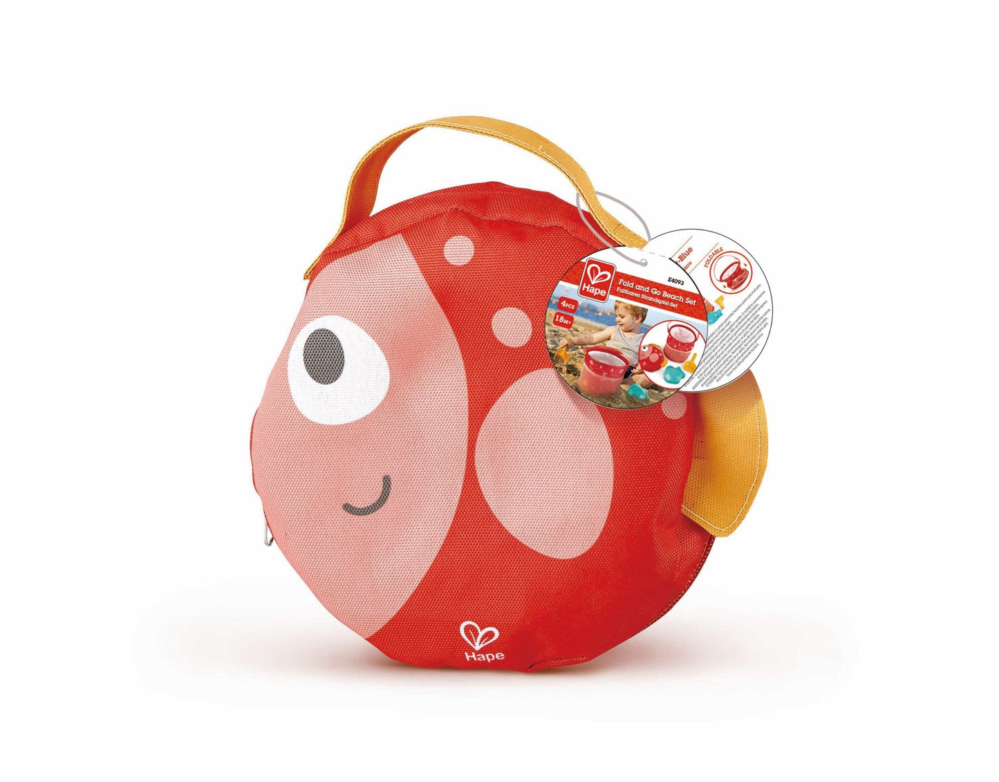 Hape - Fold and Go Sand & Beach Set with Canvas Bag - 4pcs - Premium for Kids in Qatar | Toysaro.com
