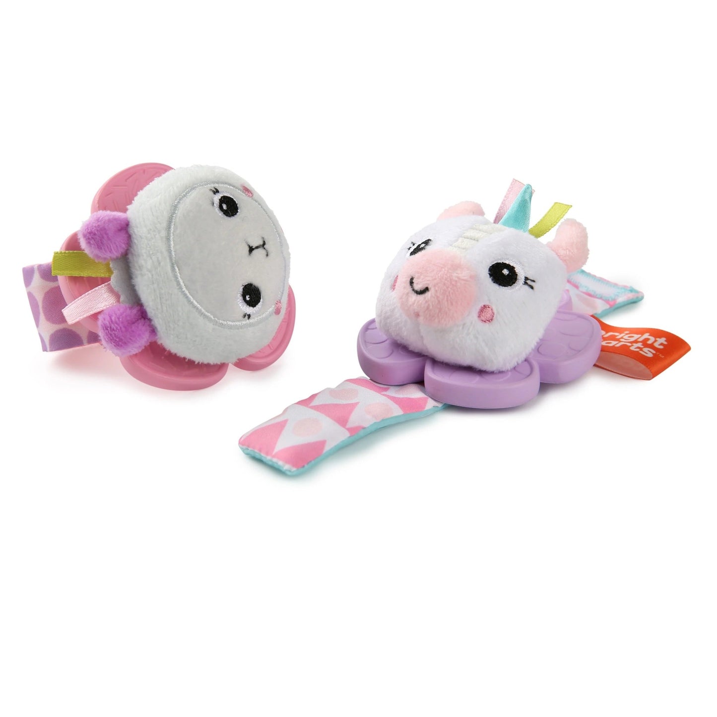 Bright Starts™Rattle & Teethe Wrist Pals™ Toy - Unicorn & Llama - Premium for Kids in Qatar | Toysaro.com