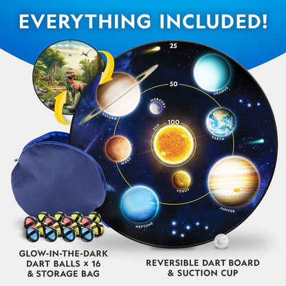 NG GLOW - IN - THE - DARK DARTBOARD GAME SET - Premium for Kids in Qatar | Toysaro.com