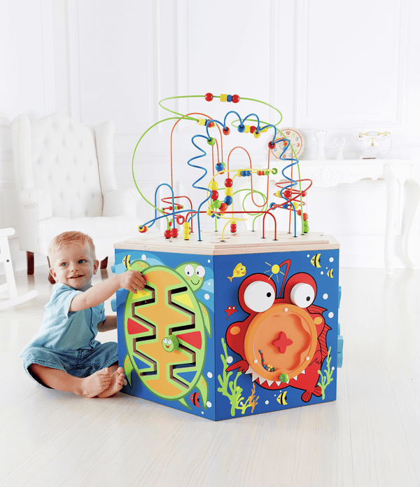 Hape Coral Reef Multi Activity Center (Blue) - Premium for Kids in Qatar | Toysaro.com