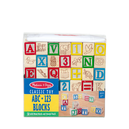 Melissa and Doug Wooden ABC/123 Blocks - Premium for Kids in Qatar | Toysaro.com