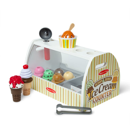Melissa and Doug Scoop & Serve Ice Cream Counter - Premium for Kids in Qatar | Toysaro.com