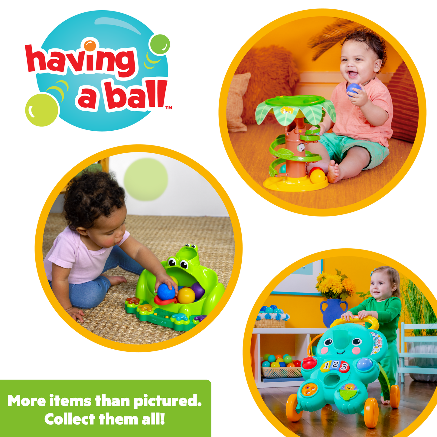 Bright Starts™ Poppin' Ball Frog™ Ball Play Toy - Premium for Kids in Qatar | Toysaro.com