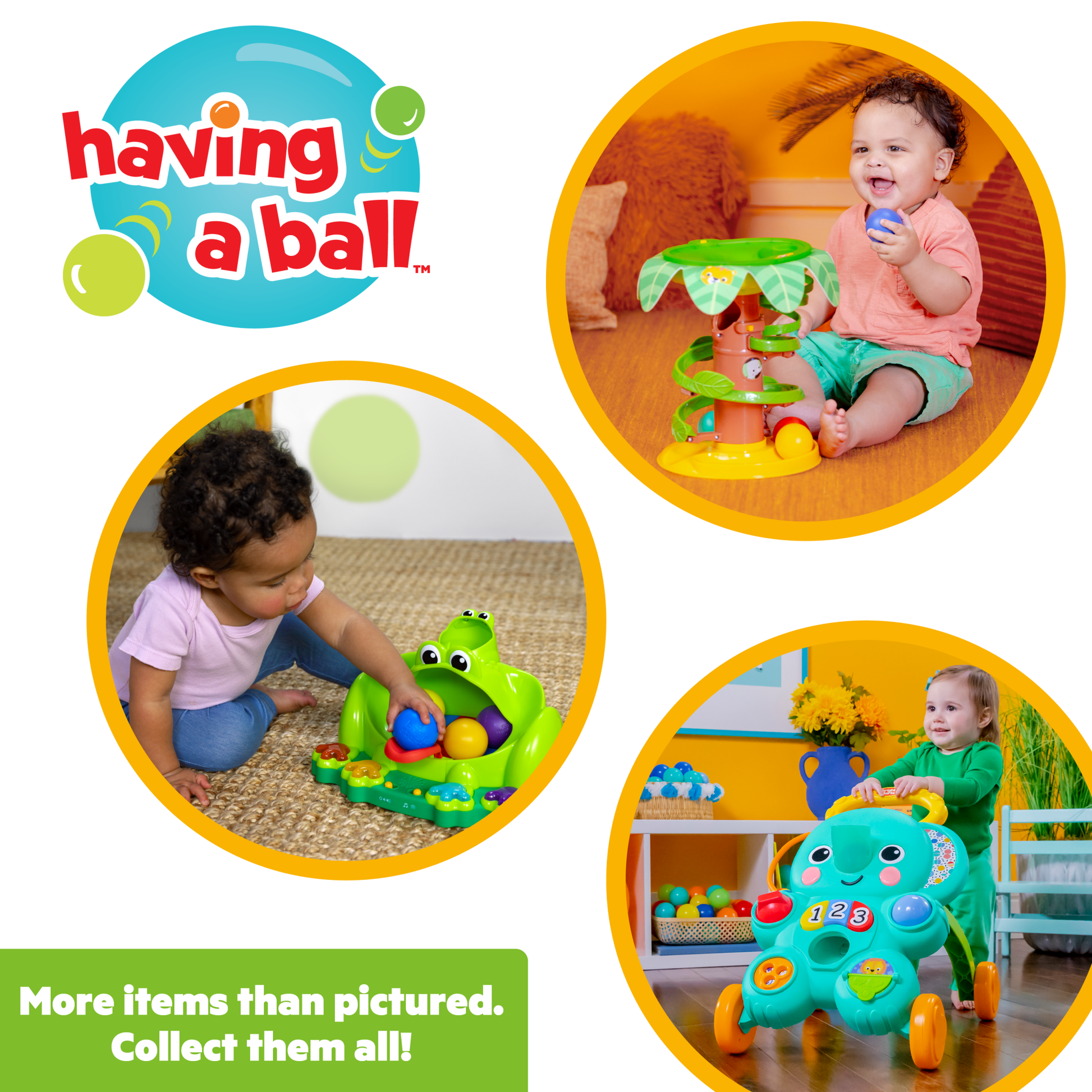 Bright Starts™ Poppin' Ball Frog™ Ball Play Toy - Premium for Kids in Qatar | Toysaro.com