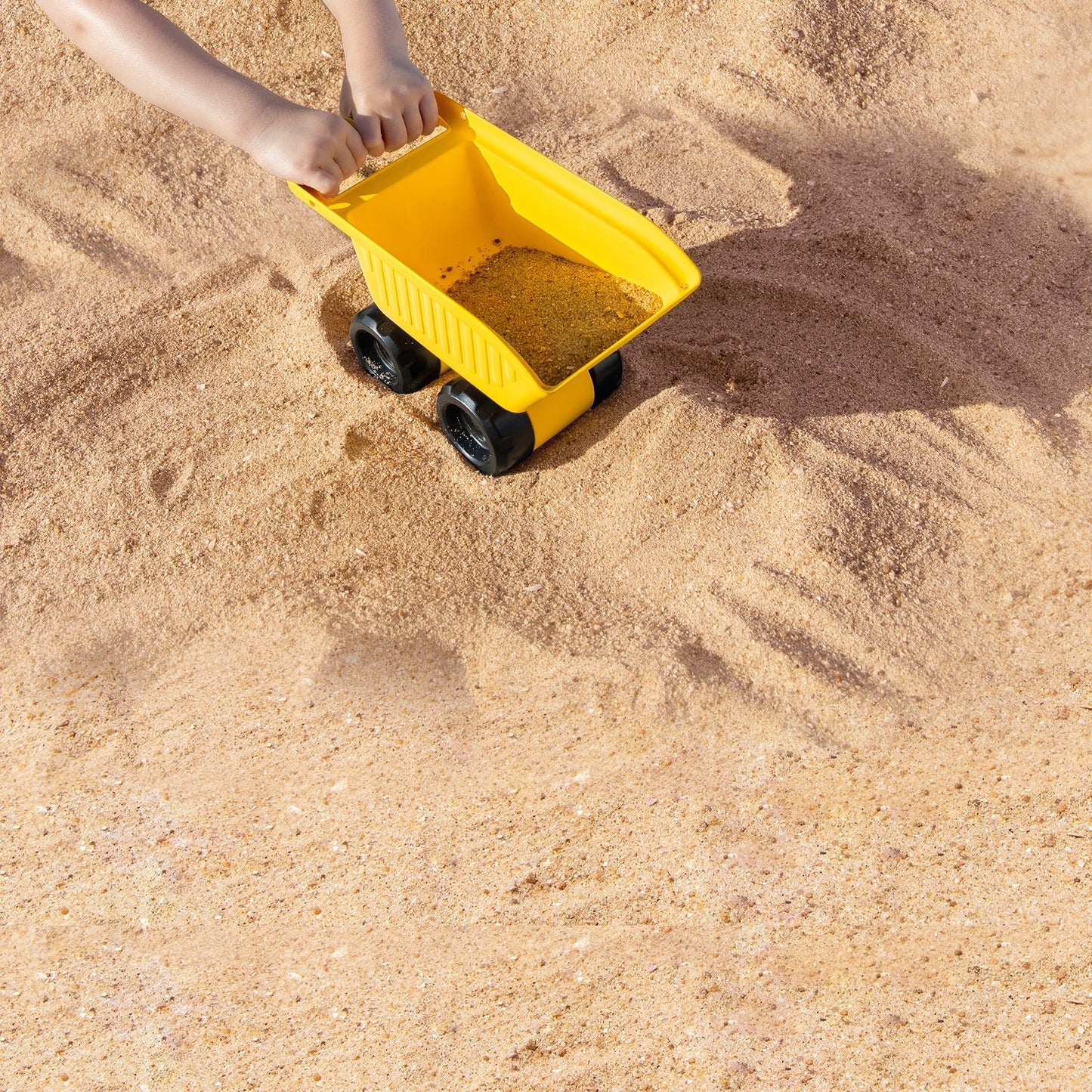 Hape Mighty Dump Truck Sand & Beach Toys, Yellow - Premium for Kids in Qatar | Toysaro.com