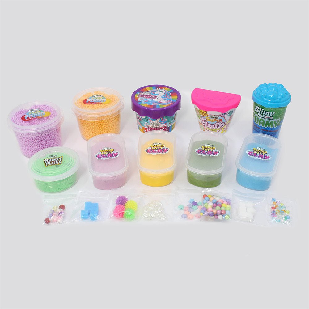 SLIMY SENSORY COMPOUND SET 10 PCS SET - Premium for Kids in Qatar | Toysaro.com