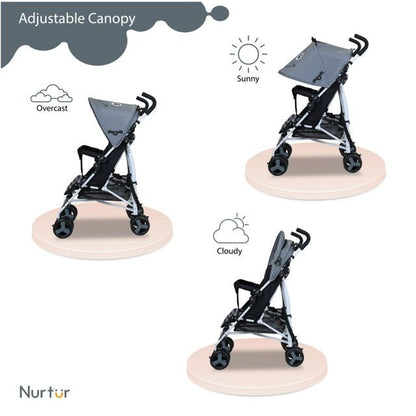 Nurtur Luca Character Baby/Kids Lightweight Stroller 0 36 Months, Storage Basket, Detachable Bumper, 5 Point Safety Harness, Compact Design with shoulder strap - Premium for Kids in Qatar | Toysaro.com