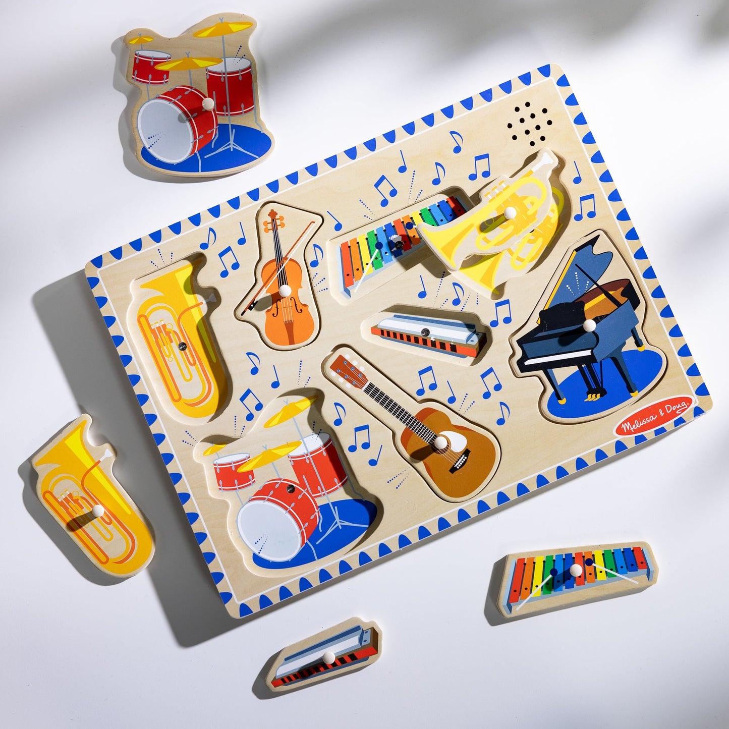 Melissa and Doug Musical Instruments Sound Puzzle - Premium for Kids in Qatar | Toysaro.com
