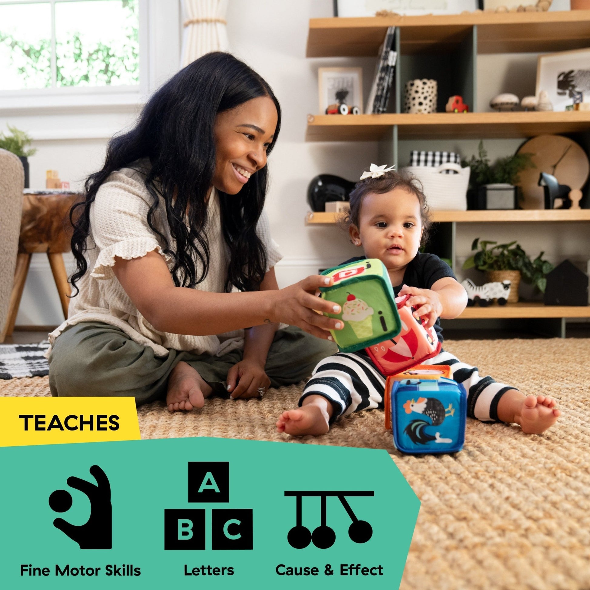 Baby Einstein™ Alpha Stacks™ Soft Blocks - Premium for Kids in Qatar | Toysaro.com