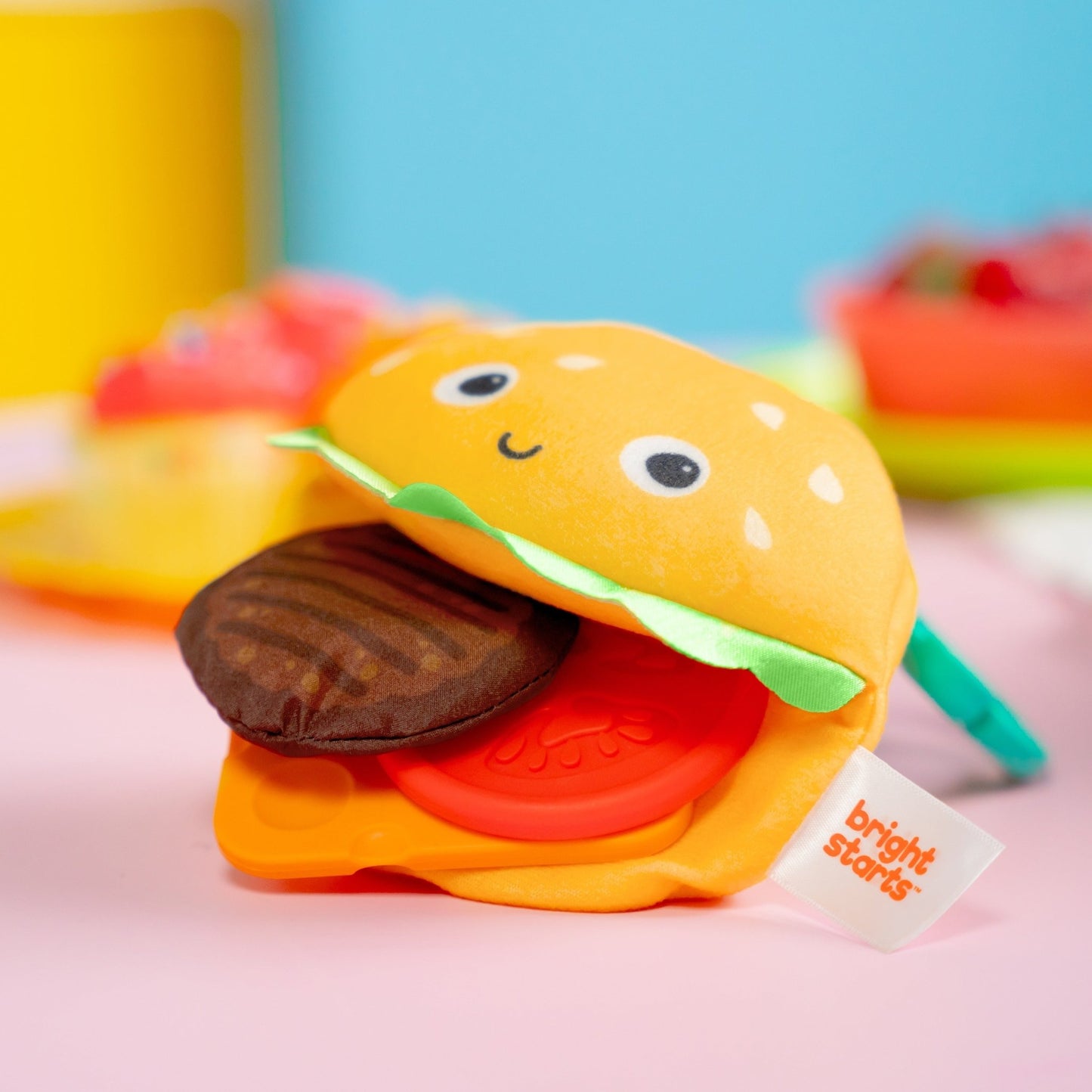 Bright Starts™Say Cheeseburger™ Teether Toy - Premium for Kids in Qatar | Toysaro.com
