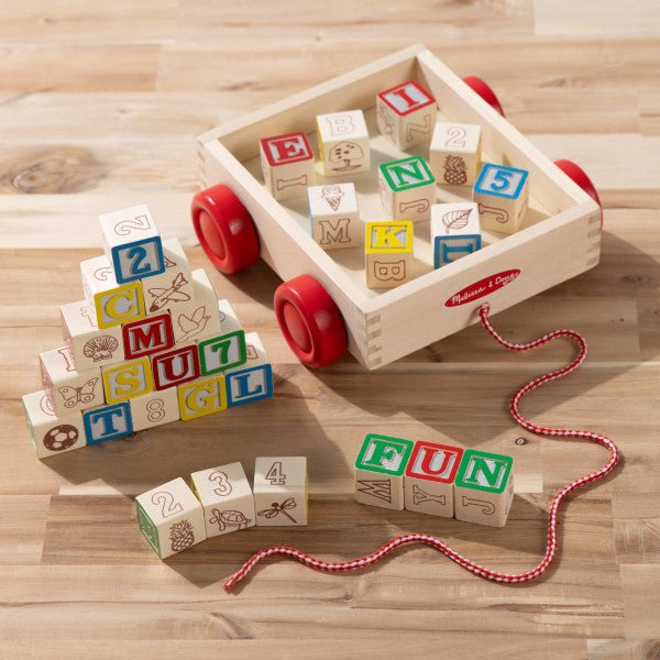 Melissa and Doug Classic ABC Block Cart - Premium for Kids in Qatar | Toysaro.com