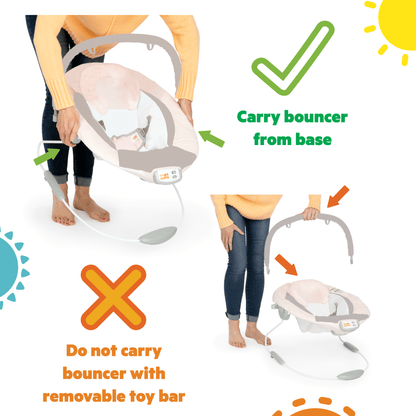 Bright Starts Stitch™ Ohana Paradise™ Vibrating Bouncer - Premium for Kids in Qatar | Toysaro.com