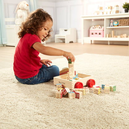 Melissa and Doug Classic ABC Block Cart - Premium for Kids in Qatar | Toysaro.com