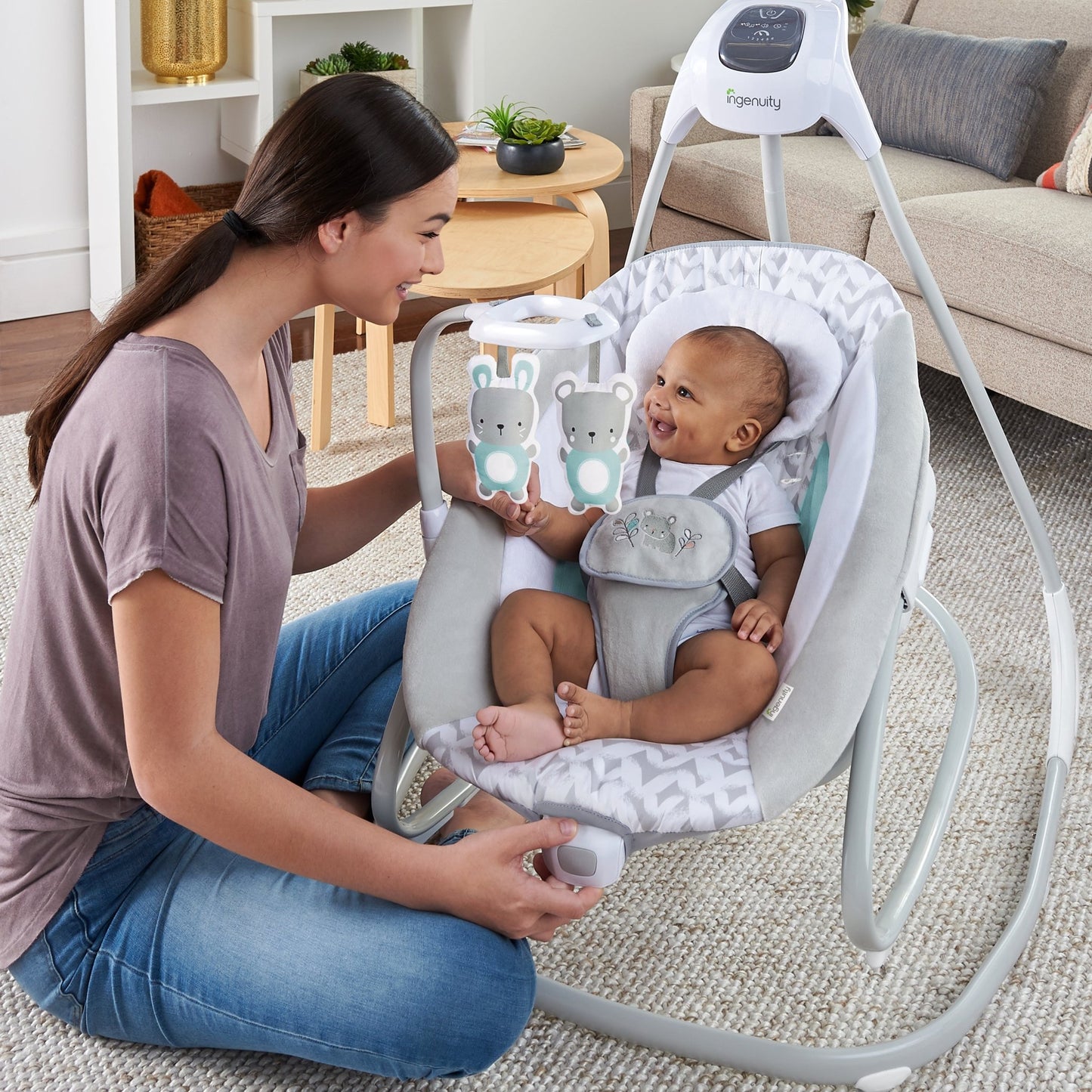 INGENUITY SIMPLECOMFORT SWING & ROCKER: RAYLAN - Premium for Kids in Qatar | Toysaro.com