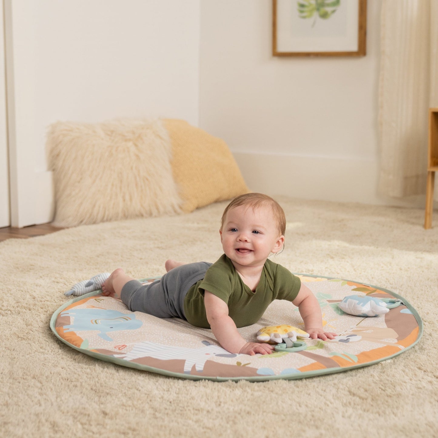 Ingenuity™ Wonder & Wood™ Wooden Toy Arch & Play Mat - Premium for Kids in Qatar | Toysaro.com