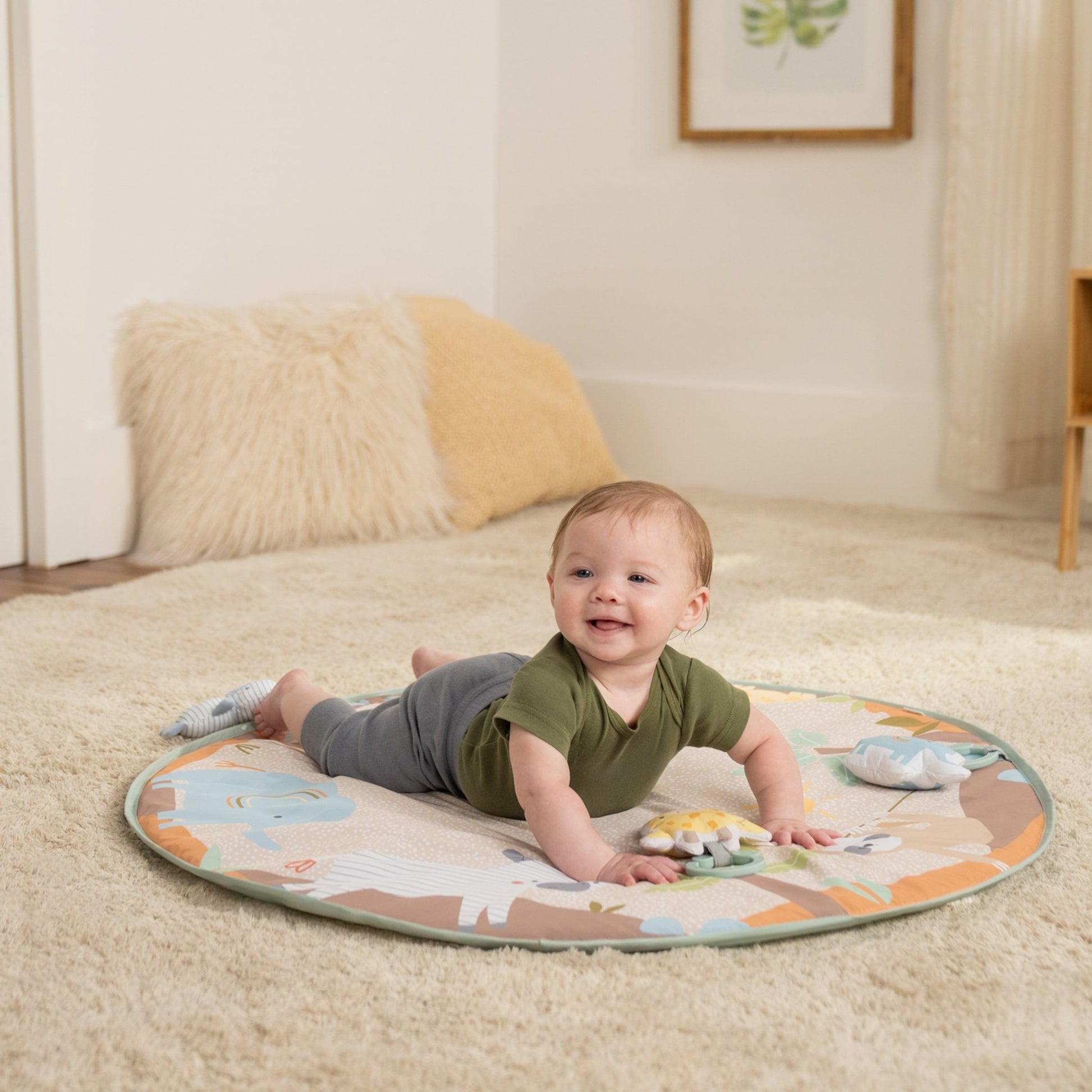 Ingenuity™ Wonder & Wood™ Wooden Toy Arch & Play Mat - Premium for Kids in Qatar | Toysaro.com