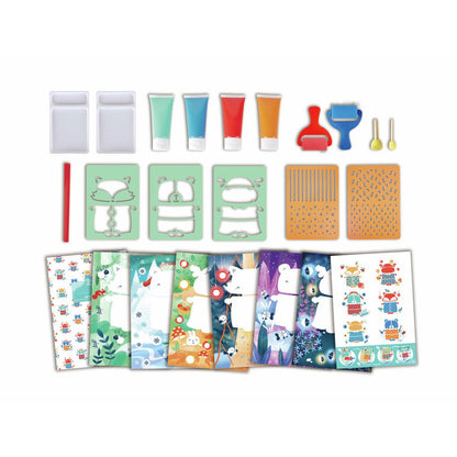 Hape Sponge Painting Fun Art Activity Paint Set - Premium for Kids in Qatar | Toysaro.com