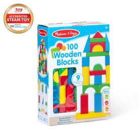 Melissa and Doug 100 Wood Blocks Set - Premium for Kids in Qatar | Toysaro.com