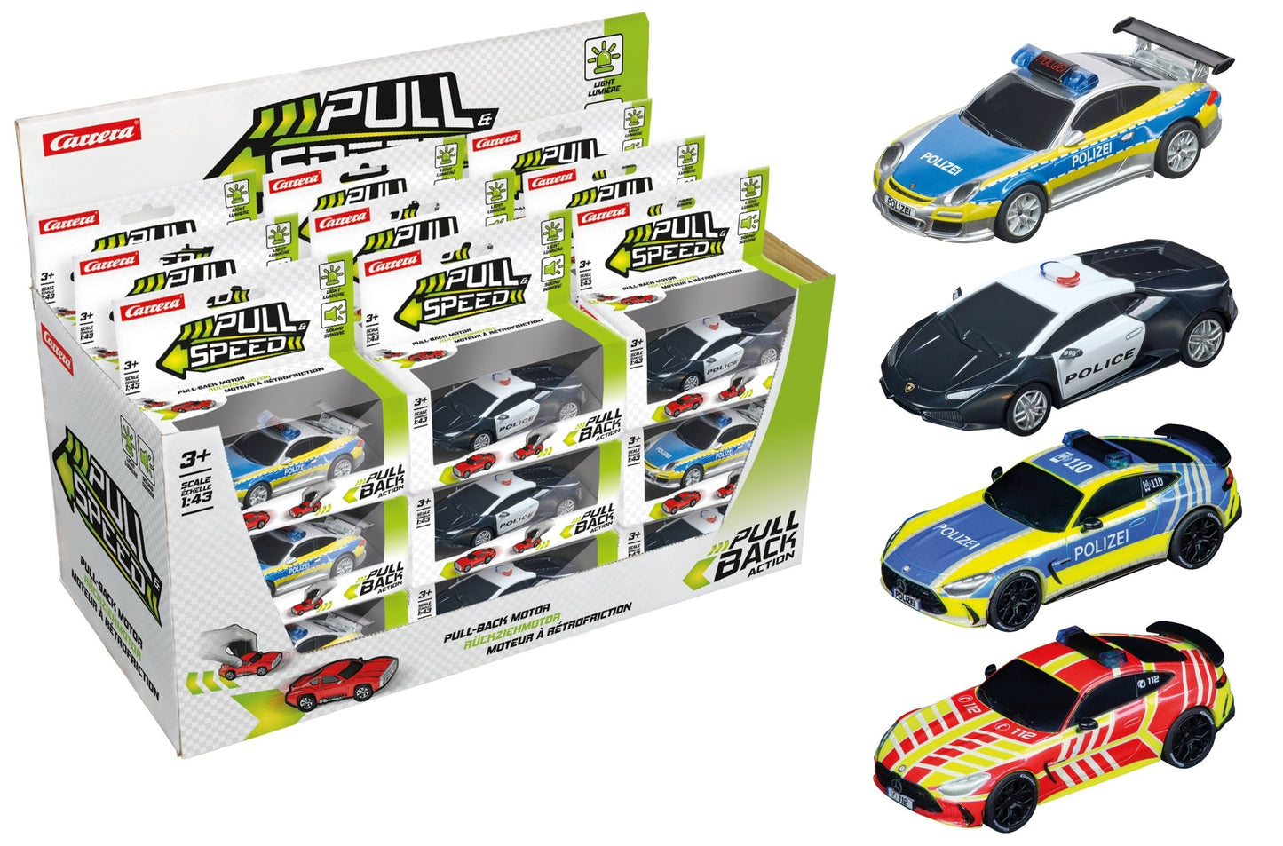 PULL N SPEED SOUND & LIGHT LICENCE CAR 1:43 - Premium for Kids in Qatar | Toysaro.com