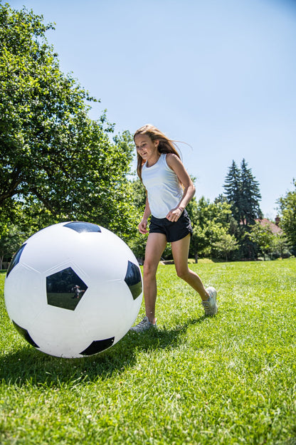 Hape 30" Jumbo & High Bounce Soccer Football w/ Air Pump - Premium for Kids in Qatar | Toysaro.com
