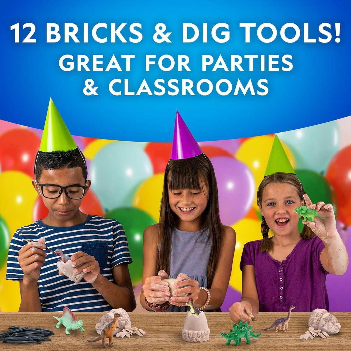 NG DINOSAUR EGG DIG KIT - 12 PCS - Premium for Kids in Qatar | Toysaro.com